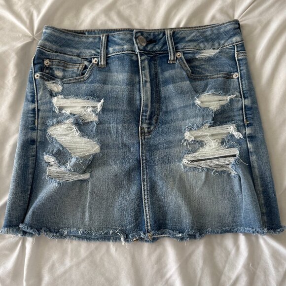 American Eagle Hi-Rise Mini Jean Skirt - Picture 1 of 3